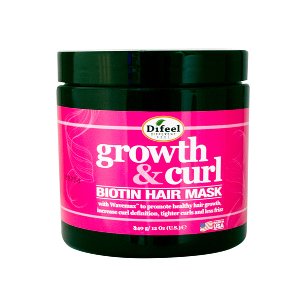 Difeel Growth and Curl Biotin Hair Mask 12 oz. - Hair Mask for Curly Hair Growth