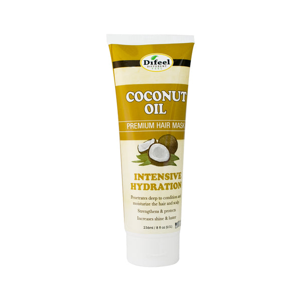 Difeel Coconut Oil Hair Mask 8 oz. - Hair Conditioning Treatment for Color Treated Hair, Natural Hair Damage Repair