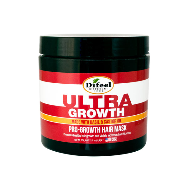 Difeel Ultra Growth Basil & Castor Oil Hair Mask - 12 oz Hydrating Haircare Treatment for Adults