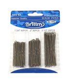 Brittny Hair Pin Bobby Pin Ball Tipped Bronze Assorted Sizes 100 pieces