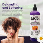 HICKS Edges Natural Hair and Scalp Styling Cream with Chamomile Oil - 16 oz, Purple w/white label, 1, 16.0 Ounce