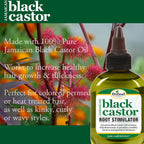 Difeel Jamaican Black Castor Oil Haircare Root Stimulator - 2.5 oz Unisex Adult Curly Hair Growth Conditioner for Damaged Hair Repair (US Market)