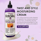 HICKS Edges Natural Hair and Scalp Styling Cream with Chamomile Oil - 16 oz, Purple w/white label, 1, 16.0 Ounce