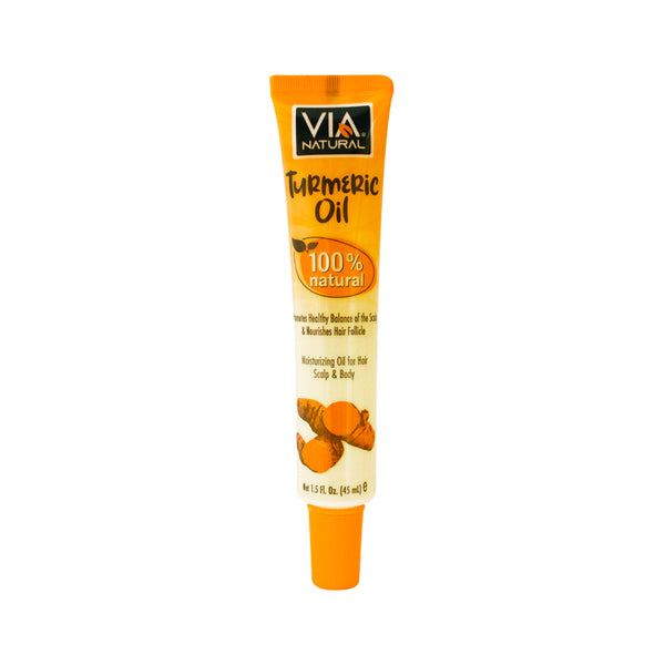 Via Natural 100% Natural Turmeric Body & Massage Oil, 1.5 Fl Oz (50ml), Pack of 1