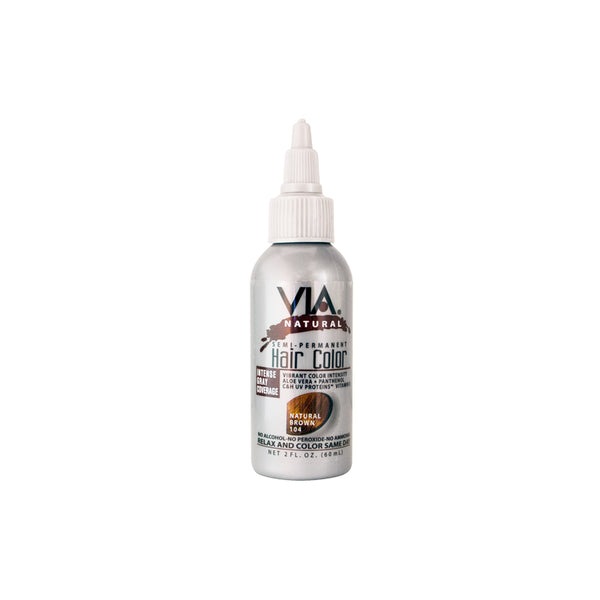 Via Natural Semi Permanent Hair Color 2oz 1PC (#104 - Natural Brown)
