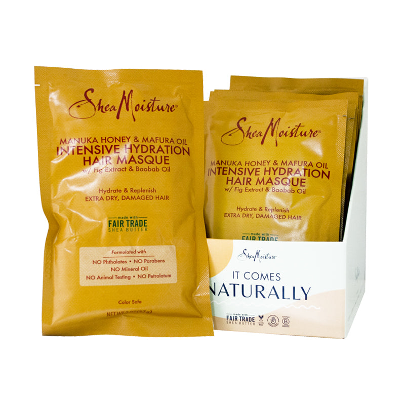 SheaMoisture Intensive Hydration Masque Hair Treatment for Adults, Infused with Manuka Honey & Mafura Oil, 2 fl.oz. (Pack of 1), Adult