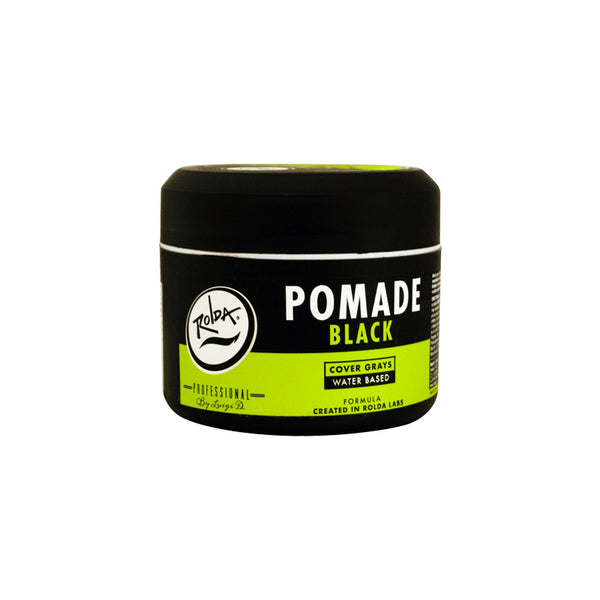 Rolda Black Pomade - Medium Hold With Radiant Shine - Grey Hair Coverage - Water-Based, All-Day, Flake-Free Formula, Hair Gel, Curly Hair Hair Styling Gel Haircare Duo