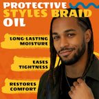 AllDay Locks Braid Oil - Spray On Hair Oil for Braid & Scalp Care, for Men and Women, Moisturizing and Strengthening Treatment, Hair Oil for Dry Scalp and Tension Relief - 8 oz Bottle