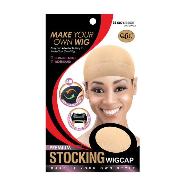 M&M #5075 PREMIUM STOCKING WIG CAP BEIGE/NATURAL