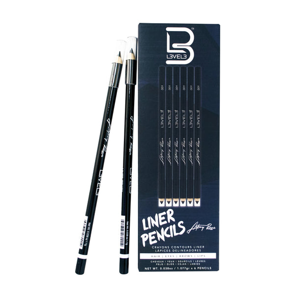 Level 3 Black Liner Pencils - Hair Tattoo and Design Pen - Beard Guide and Razor Trace Pencil