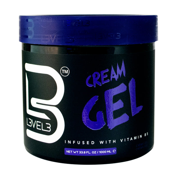 L3 Level 3 Cream Gel - Provides Volume and Medium Hold - With Vitamins to Nourish and Protect Hair Level Three Mens Hair Styling Cream (1000 ML, Large)