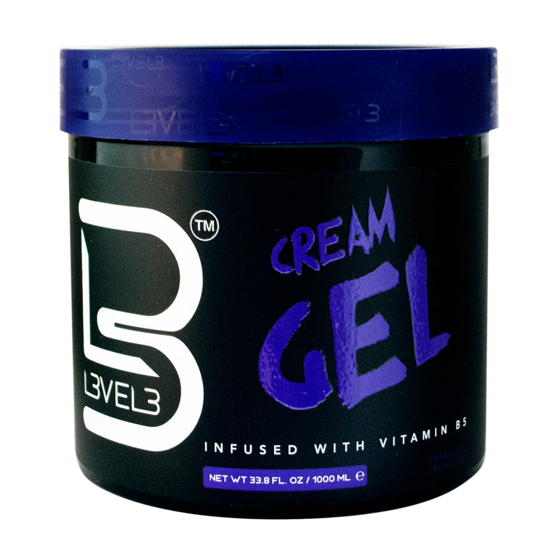 L3 Level 3 Cream Gel - Provides Volume and Medium Hold - With Vitamins to Nourish and Protect Hair Level Three Mens Hair Styling Cream (1000 ML, Large)