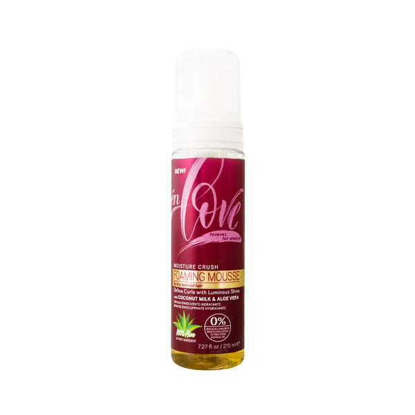 Moisture Crush Foaming Mousse | Organic Coconut Milk | Deep Moisture & Shine | Soft Wraps, Defines Curls, Braid Twist & Locs | Anti-Breakage | Reduces Frizz | Promotes Growth | 7.27oz