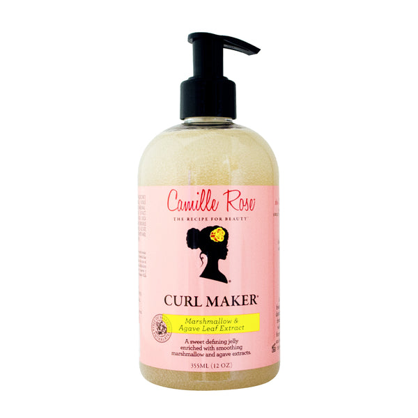 Camille Rose Curl Maker Defining Gel – 12 Fl Oz Unisex Haircare Product, Soft Hold for Normal Textured Curly Hair, Scented Nourishing Botanicals for Moisture, Detangling, Frizz Control