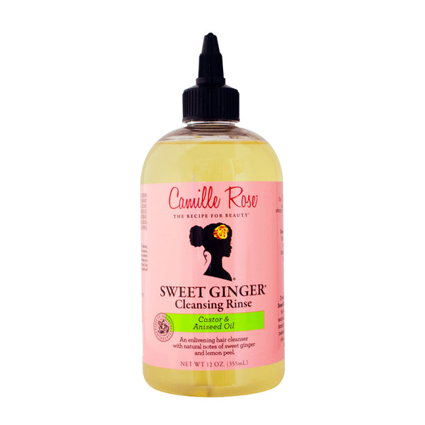 Camille Rose Sweet Ginger, Anise & Lemon Peel Cleansing Rinse Haircare Cleanser - Hydrating, Lightweight Detox Shampoo for Adults, Scalp Moisturizer to Hydrate, Boost Moisture & Control Oil, 12 Fl Oz
