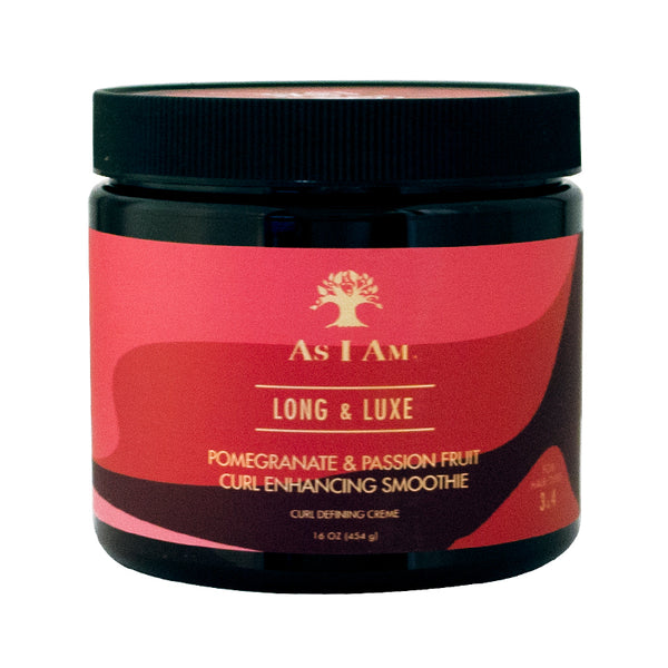 As I Am Long and Luxe Curl Enhancing Smoothie 16 oz - Lightweight Coil Defining Creme for Hi-Definition, Hydrated Curls and Coils - Enriched with Pomegranate and Passion Fruit