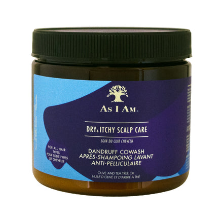 As I Am Dry & Itchy Scalp Care Cowash - 16 oz - Cleanses, moisturizes and soothes dry and itchy scalp - With Olive Oil, Tea Tree Oil & Peppermint Oil Haircare Moisture
