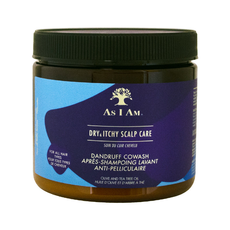 As I Am Dry & Itchy Scalp Care Cowash - 16 oz - Cleanses, moisturizes and soothes dry and itchy scalp - With Olive Oil, Tea Tree Oil & Peppermint Oil Haircare Moisture