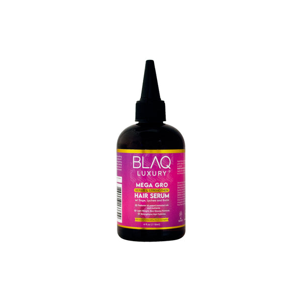 BLAQ LUXURY Hair Growth Oil - 4oz Organic Scalp Treatment Serum, Intensive Nourishing Soothing Formula with Biotin for Dry, Itchy, Frizzy Hair, Split End Repair for Women's Daily Haircare
