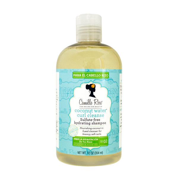 Shampoo, Coconut Water Curl Cleanse – Lightweight Moisturizing Shampoo with Natural Oils for Soft, Bouncy Curls, Frizz Control, 12 Fl Oz