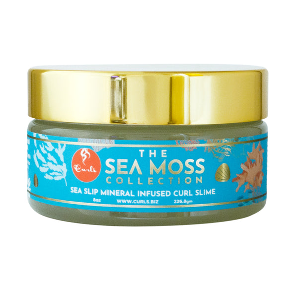 CURLS Organic Sea Moss Mineral Infused Hair Jelly Cream - Silky, Vitamin-Boosted Haircare Product, Promotes Healthy Growth, Protects from Styling Damage, Delivers Shiny, Defined, Hydrated Hair - 8oz, 