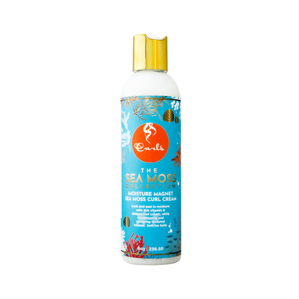 Curls Sea Moss Moisture Magnet Haircare Moisturizer - Hydrating Daily Cream for All Hair Types - Attracts, Locks In Moisture, Defines Waves, Sculpts, Controls Frizz - 8oz, 1 Count