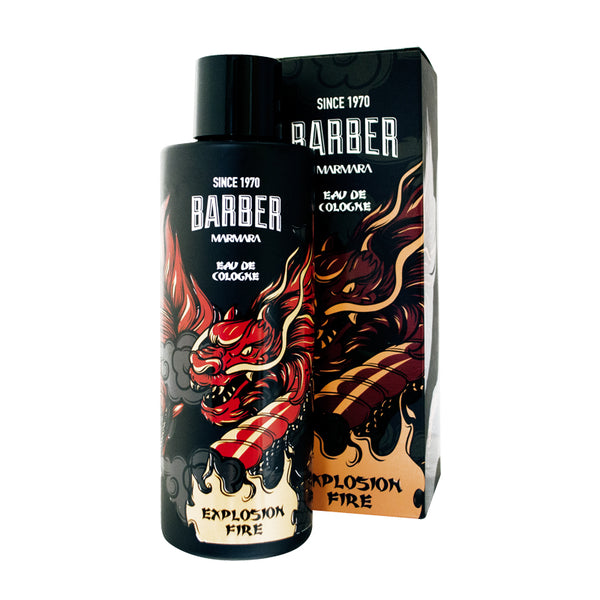 Marmara Barber Aftershave Cologne - Vanilla Scented, Cleansing Fragrance, Limited Edition 500 ml Glass Bottle in Gift Box for Modern Barbers (Explosion Fire Formula)