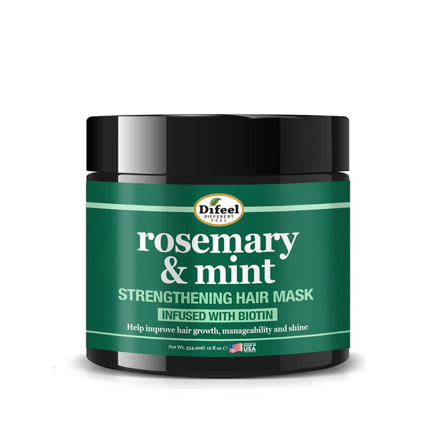 Rosemary and Mint Strengthening Hair growth Mask with Natural Rosemary Oil and Biotin 12 oz.