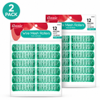 Annie- Wire Mesh Rollers #1023 - (12) Count - Green Medium - 7/8 Inch (2 Pack)