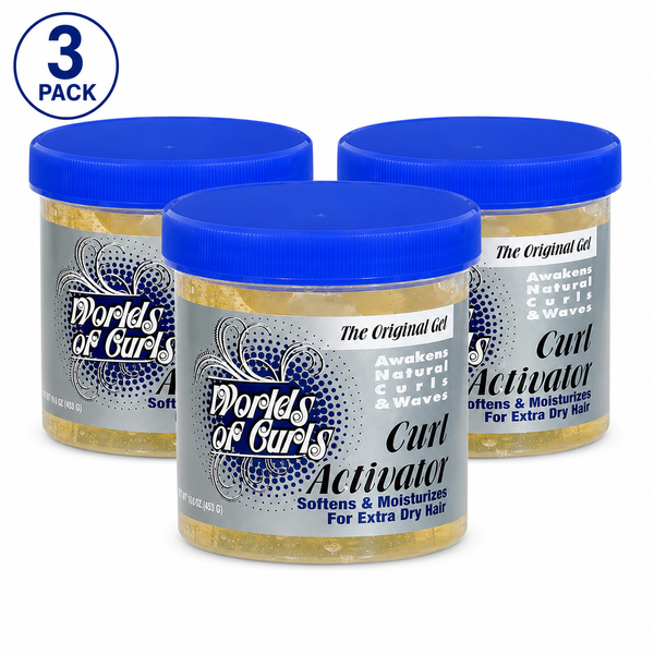 Worlds Of Curls Curl Activator For Extra Dry Hair, 16 Ounce,Pack of 3