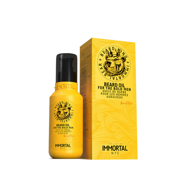 Immortal NYC Beard King Beard Oil (3.4 oz/100 ml/100g, Single Item) - Sunflower & Olive Botanical Oil Blend - Nourishing Men's Hair Care for Natural Shine, Strength, Shape & Hold, Pleasant Scent
