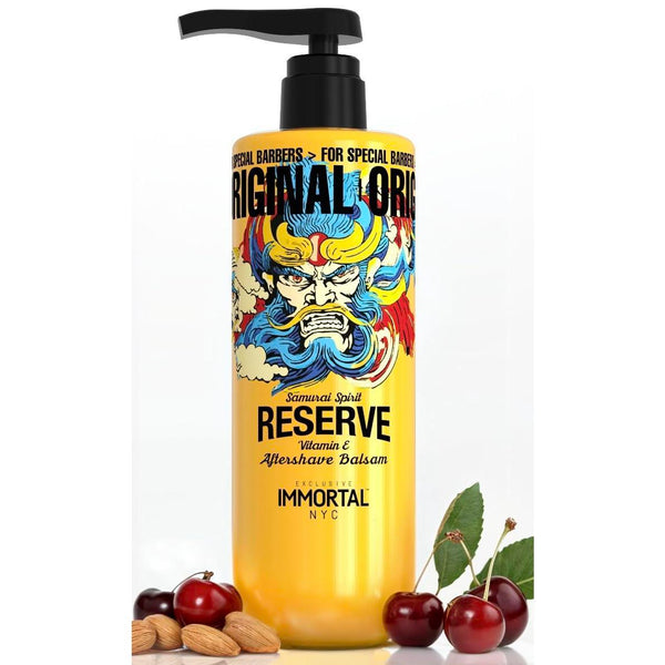 Immortal NYC Reserve Samurai Spirit Men's Scented Liquid Aftershave Balm - Smooth, Moisturizing & Soothing Formula for Sensitive Skin Post-Shaving - Spicy Floral, Lemon Fragrance - 17 oz Single Item