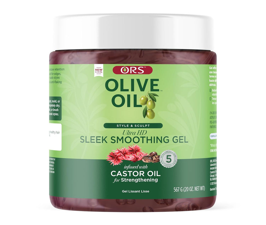 ORS Olive Oil Style & Sculpt Ultra HD Sleek Smoothing Gel with Castor Oil 20 Ounces