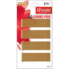 Annie 2¾ inch Roller Pins Set - 40-Count Bronze Metal Hair Clips, 2¾ Inch Size