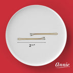 Annie 2¾ inch Roller Pins Set - 40-Count Bronze Metal Hair Clips, 2¾ Inch Size