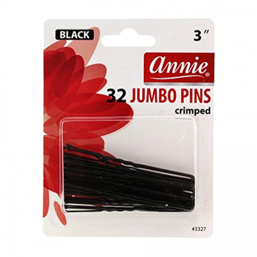 Annie 3" Jumbo Hair Pins - 32 Count (Black) #3327