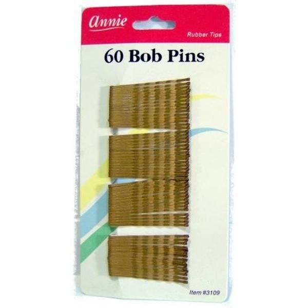 Annie #3109 Bob Pins brown 60 counts