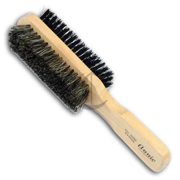Annie 360 Wave Brush Soft & Hard Boar Bristle Wooden Dual Sided 5 Row Brush for Waves, Beard & Textured Hair