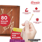 Annie Plastic Roller Picks 3 Inch, 80 Count #3199