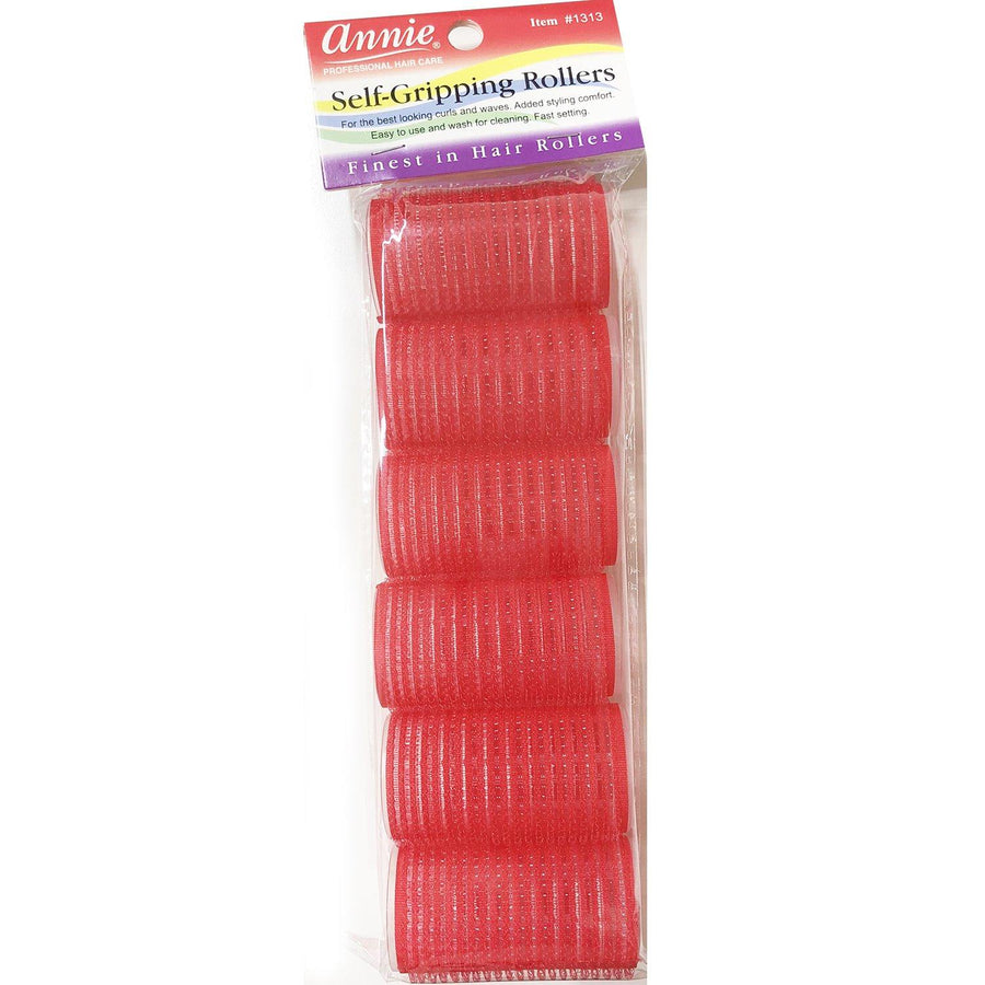 Annie Self-Gripping Rollers 6 Count Red 1 1/4" #1313