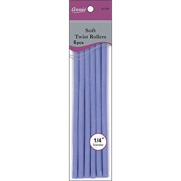 Annie Soft Twist Roller, Lavender, 6 Count