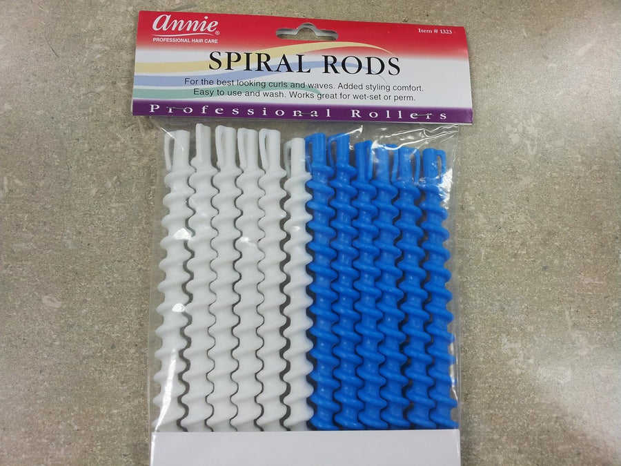 Annie Spiral Rods Size Small 12Ct White and Blue #1323