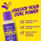 Aussie Miracle Curls Curl-Defining Oil Hair Treatment With Australian Jojoba Oil 3.2 Fl oz, 0.925 Fl oz