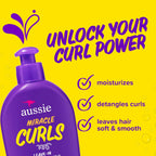Aussie Miracle Curls with Coconut Oil, Paraben Free Detangling Milk Treatment, 6.7 fl oz