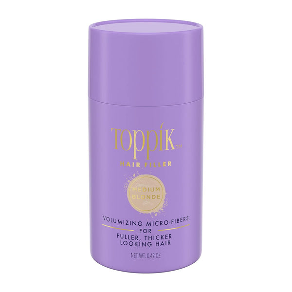 Toppik Organic Keratin Hair Filler Powder - Medium Blonde, 12G, Haircare Product for Dry Hair