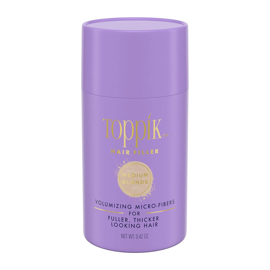 Toppik Organic Keratin Hair Filler Powder - Medium Blonde, 12G, Haircare Product for Dry Hair