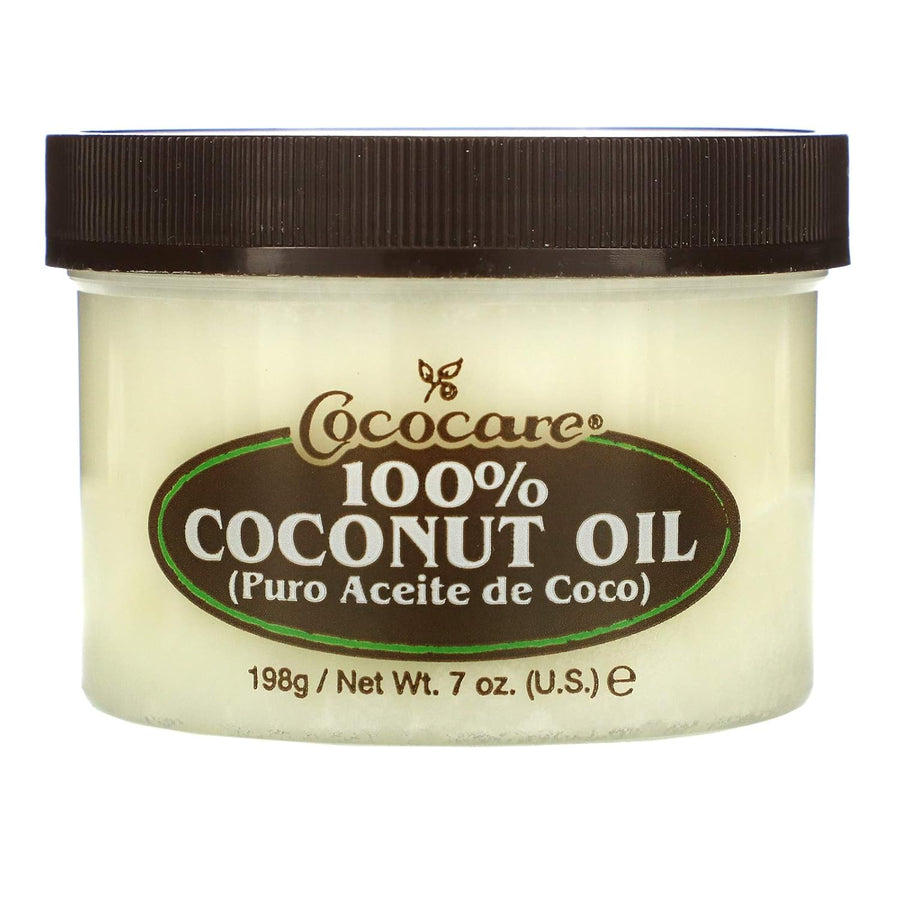 COCOCARE 100% Pure Natural Coconut Oil, 7 Oz - Beauty & Personal Care Hair Oil for Haircare Treatments & Styling