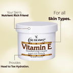 Cococare Vitamin E Super Rich Formula Moisturizing Cream - High Potency Skin Moisturizer - 4 Oz