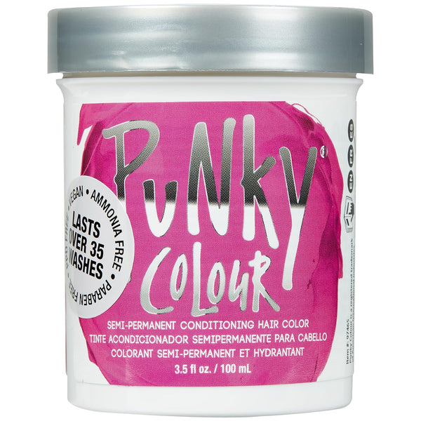 Punky Colour Flamingo Pink Semi Permanent Hair Color – Vibrant Pink Hair Dye, Vegan & Cruelty-Free Conditioning Formula, Lasts Up to 35 Washes, 3.5 fl oz