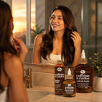 Difeel Caffeine & Castor Hair Oil Blend for Thicker, Fuller-Looking Hair 8 oz. - Nourishing Scalp & Hair Oil Treatment, 